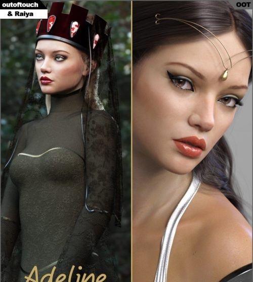 High Fantasy Adeline Clothing, Character and Hair Bundle