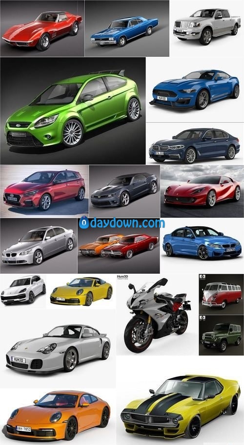 Car 3D Model Bundle August 2019