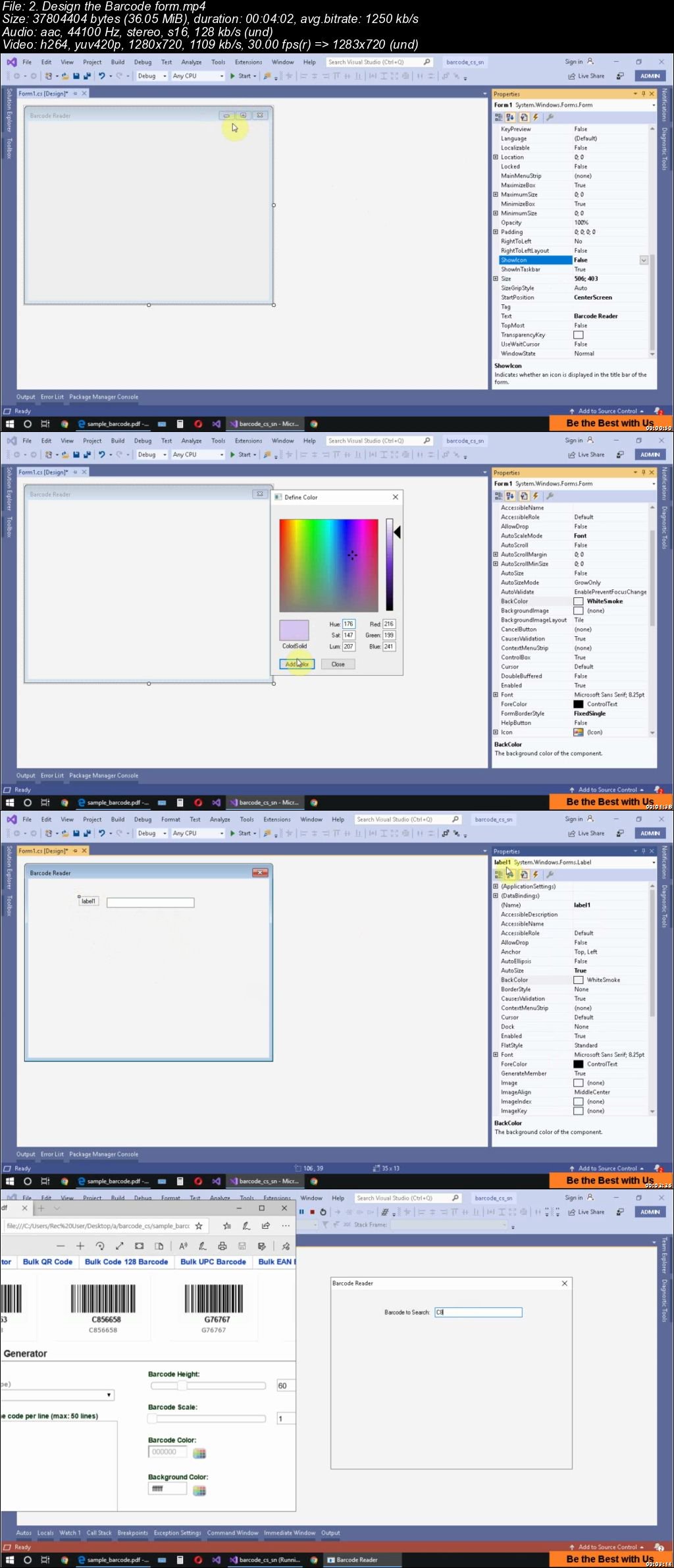 Using Barcode Scanner in C# and SQL, SQL Server Database