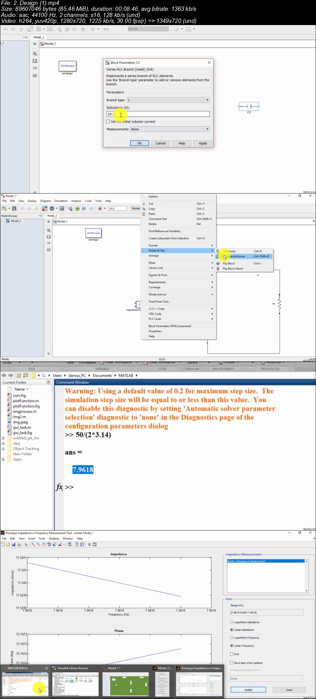 AC Circuit & Power Analysis using MATLAB SIMULINK