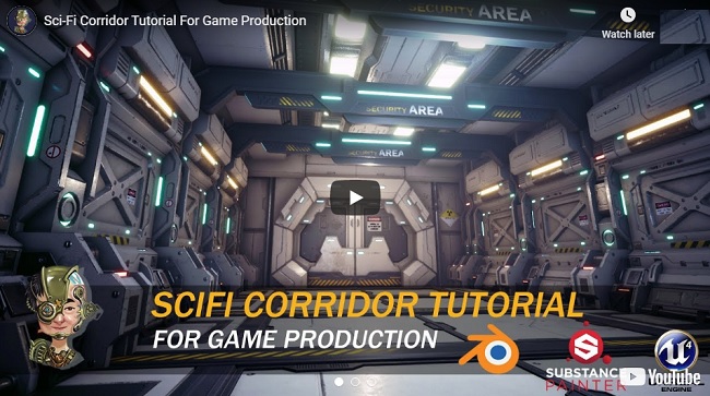Gumroad – 3D PBR Sci Corridor Tutorial For Game Production