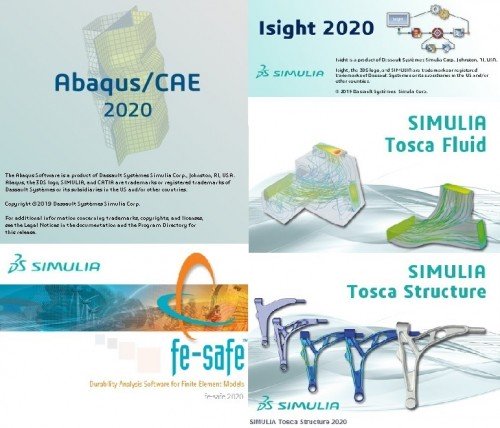 DS SIMULIA Suite 2020 (Abaqus/Isight/Fe-safe/Tosca) x64