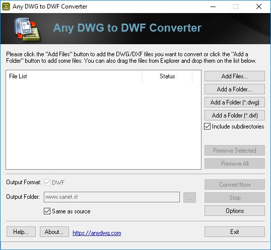 Any DWG to DWF Converter 2020.0