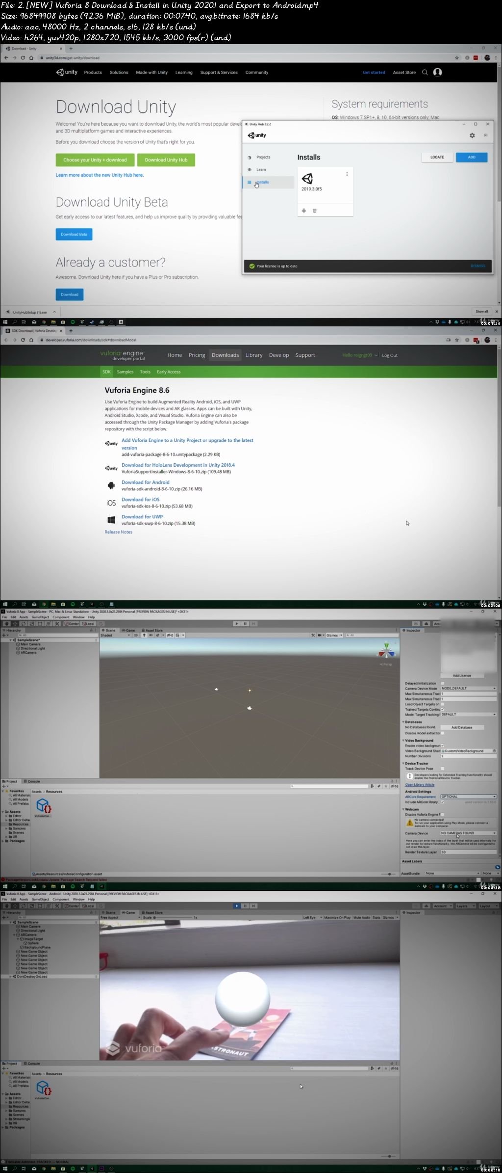 Develop 16 Augmented Reality Apps in Vuforia 8 in Unity 2020