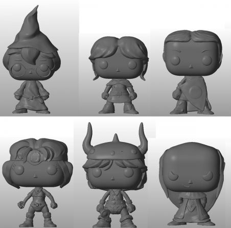Dungeons and Dragons Funko Style 3D-Print Models