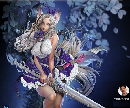 Stylized Female Forest Fairy by Vahid Ahmad