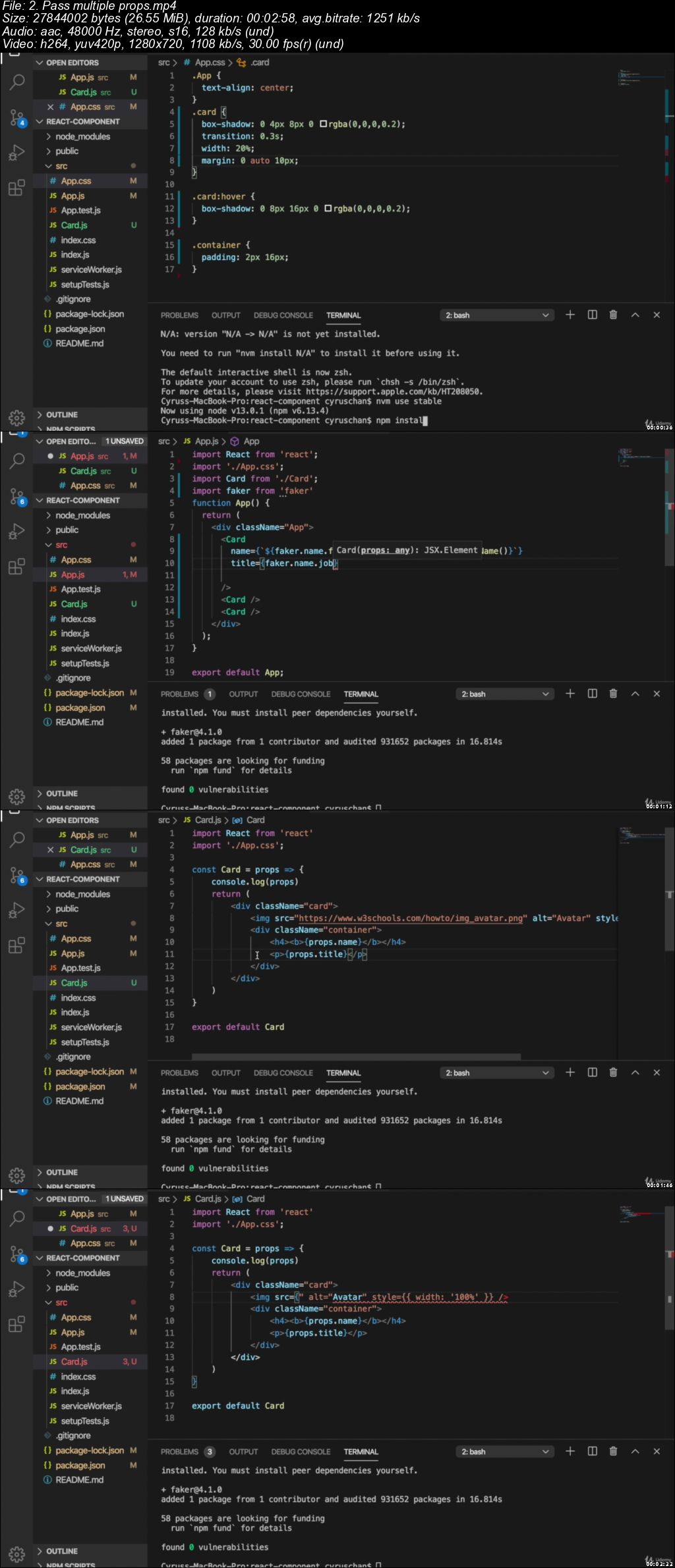 React - The Complete Guide to build high performance web app