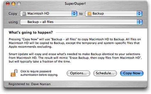 SuperDuper! 3.5 beta4 MacOSX