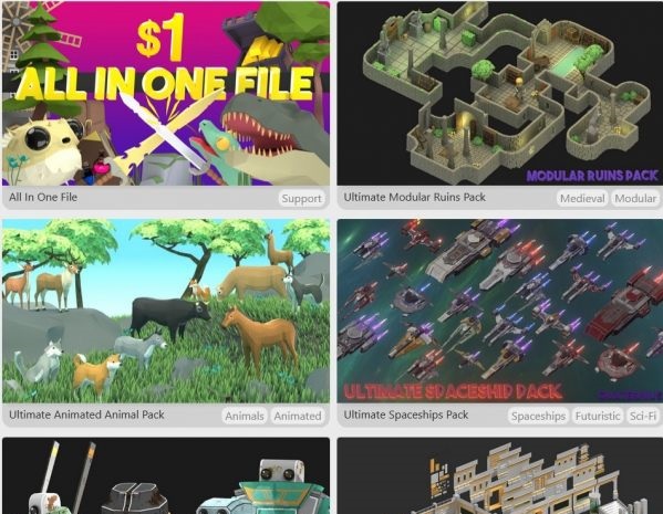 Quaternius.Com Full Low Poly 3D-Models Collection