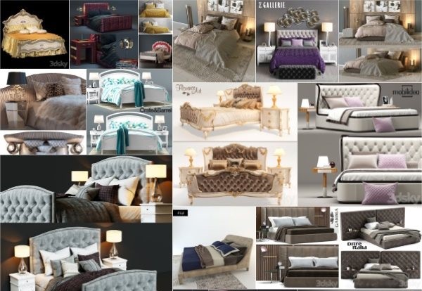 3DSky 90 Beds 3D-Models Collection