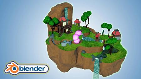 Blender 3D Modelling & Animating A Stylized Oriental Scene