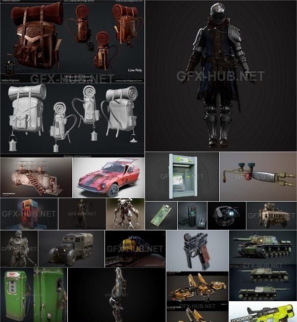 PBR Game 3D-Models Bundle 1 April 2021