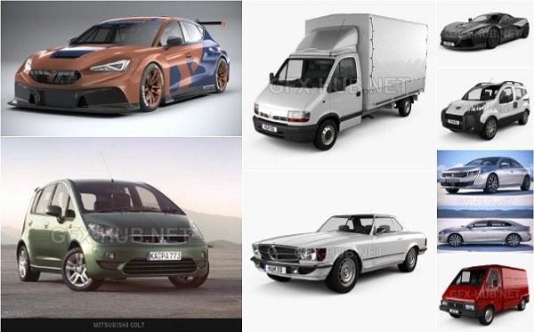 Car 3D Models Bundle April 2021