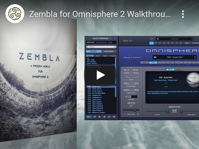 Triple Spiral Audio Zembla For SPECTRASONICS OMNISPHERE 2-DISCOVER