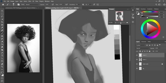 Skillshare – Digital Painting in Photoshop: Create a Stylized Portrait