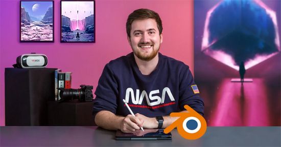 Fantastic 3D illustration with Blender