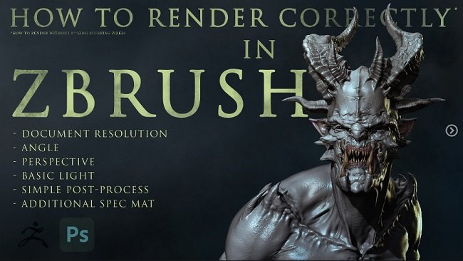 Artstation – How to render correctly in ZBRUSH