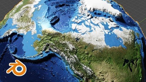 3D Topographical Earth in Blender
