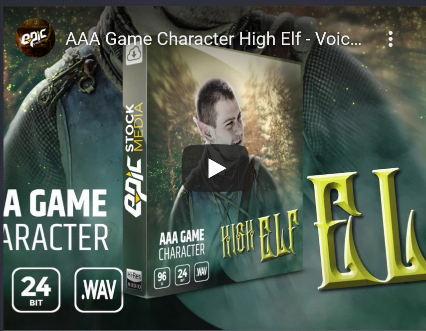 Epic Stock Media AAA Game Character High Elf WAV-DISCOVER