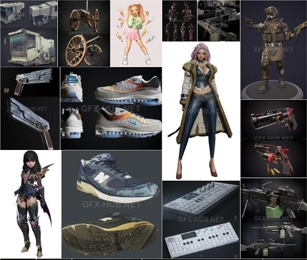 PBR Game 3D-Models Bundle July 2021