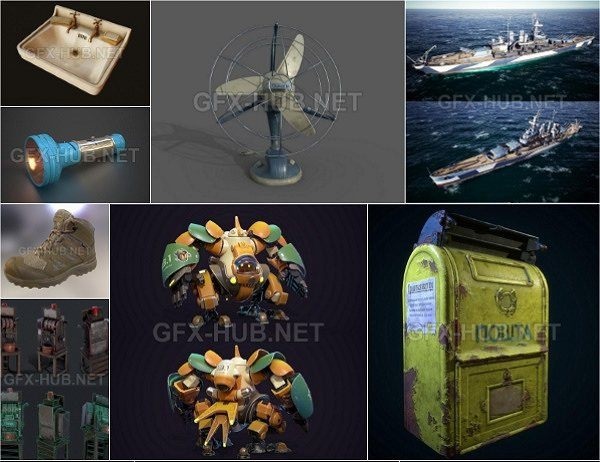 PBR Game 3D-Models Bundle September 2021