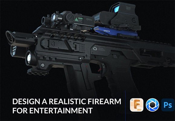 Design a realistic firearm for entertainment