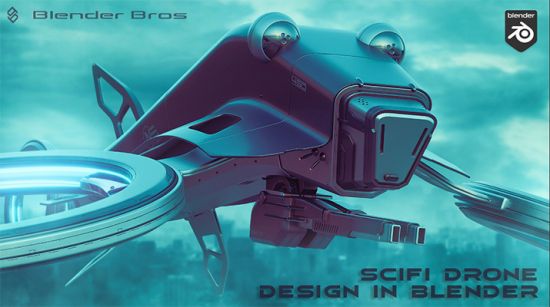 Hard Surface Drone Design in Blender