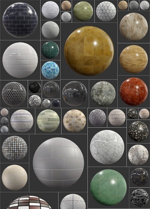 Poliigon Tiles / Stones PBR Tectures Collection