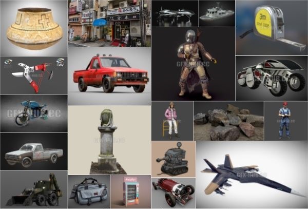 PBR Game 3D-Models Bundle September 2022
