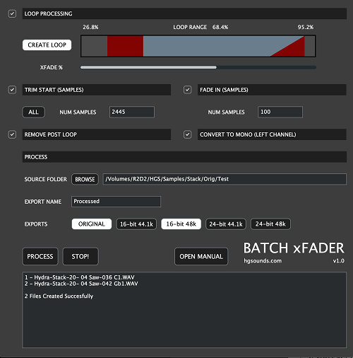 Homegrown Sounds Batch xFader v1.0 macOS