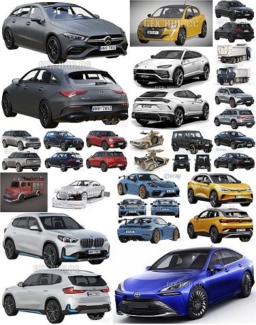 Car 3D Models Bundle 1 January 2023
