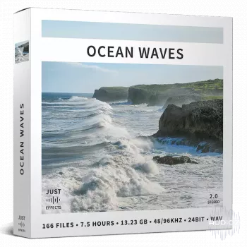 Just Sound Effects Ocean Waves WAV (2023 Updated Pack)