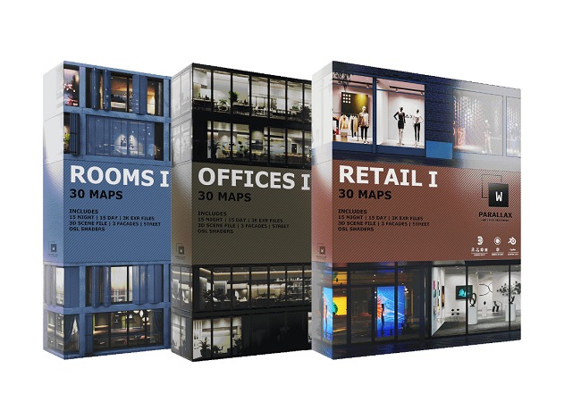 Gumroad – wParallax Bundle 1 and 2 One-Click-Interiors for Archviz