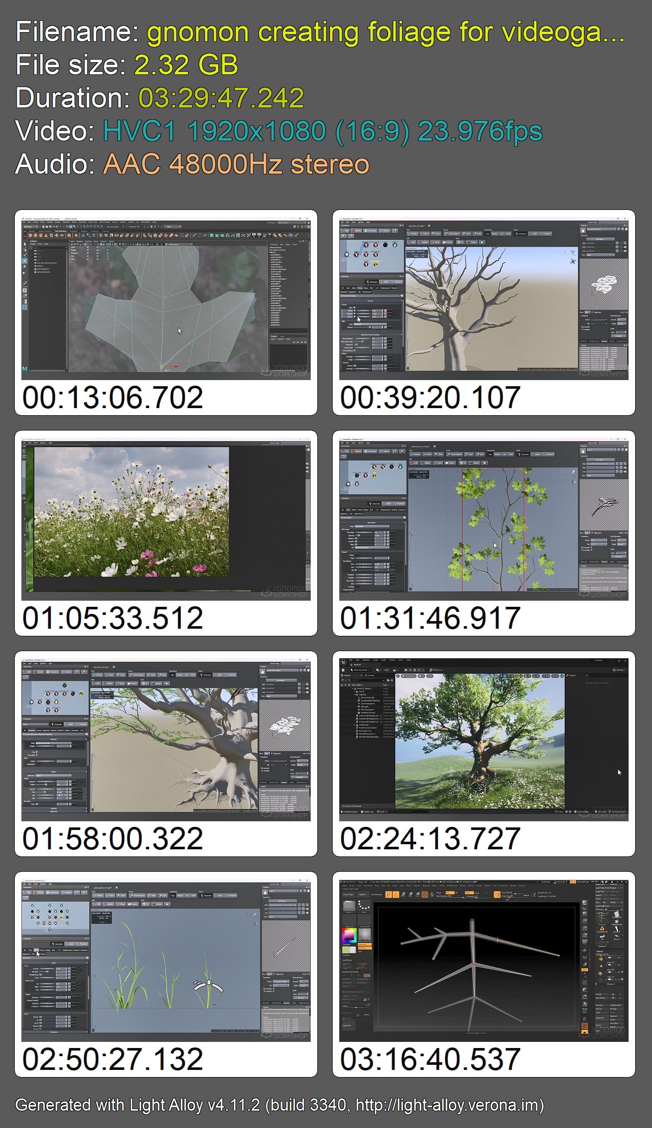 The Gnomon Workshop - Creating Foliage for Videogames: SpeedTree, Maya, ZBrush, Substance & UE5 Workflow