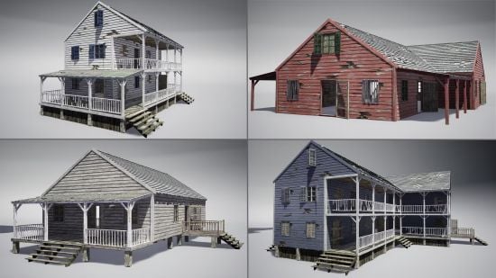 Unreal Engine Marketplace - Wooden houses (4.19+)