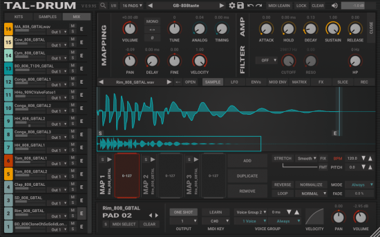 Togu Audio Line TAL-Drum 2.5.2 Win/Mac/Lnx