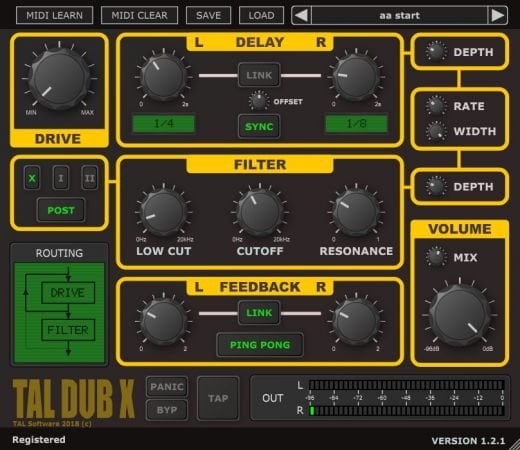 Togu Audio Line TAL-Dub-X 2.2.1 Win/macOS/Linux