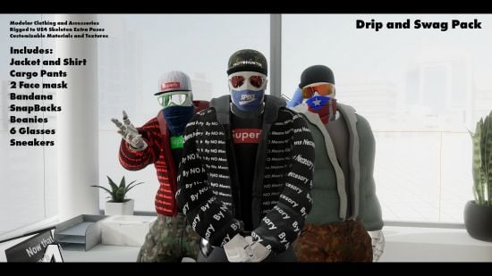 Unreal Engine Marketplace - Drip and Swag Pack (4.27)