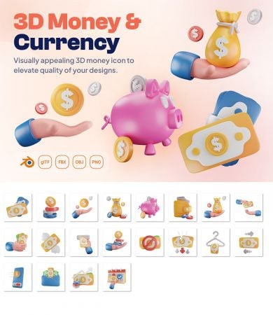 CM – Mony – Money & Currency 3D Icons 21320051