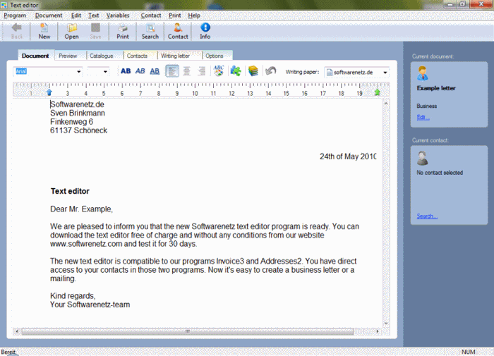 Softwarenetz Text editor 1.38 Multilingual