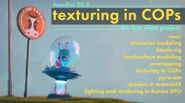 Rohan Dalvi – Houdini – Texturing in cops – the lost alien project