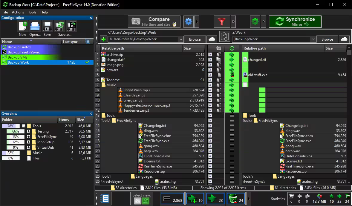 FreeFileSync 14.6 Donation Edition