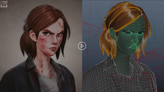 Manisalguero – Hand-Painted Character with 2D look Maya