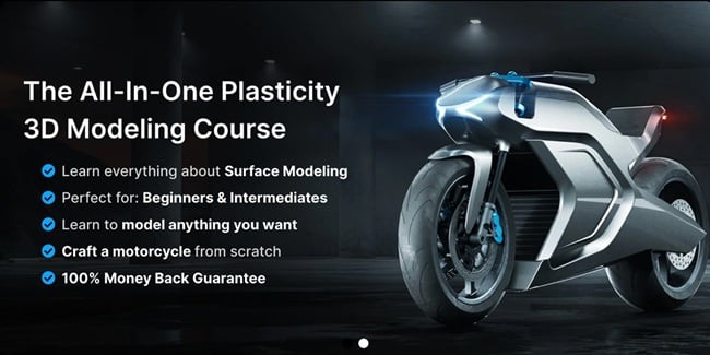 Plasticity – All-In-One Plasticity 3D Modeling Course – Motorcycle by Nikita Kapustin