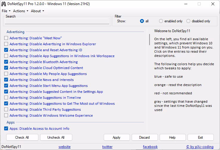 DoNotSpy11 Pro 1.3.0 Multilingual