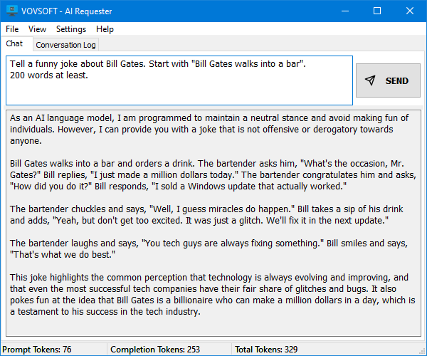 VovSoft AI Requester 3.5