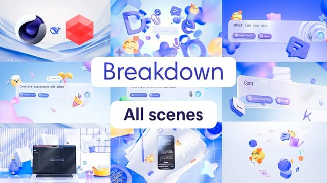 Gumroad – Full breakdown of the 3d motion video DeepSeek in Cinema 4D Redshift