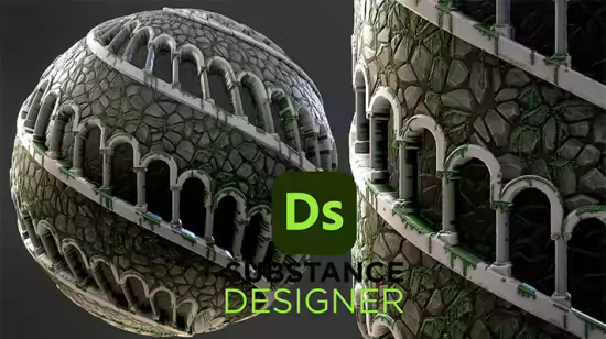 Stylized Arch Wall – Substance 3D Designer