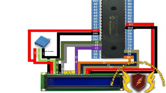 LM016 16×2 LCD based embedded projects using PIC16F877A