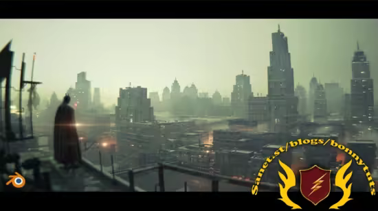 Procedural City with Geo Nodes + Epic Batman Scene in Blender